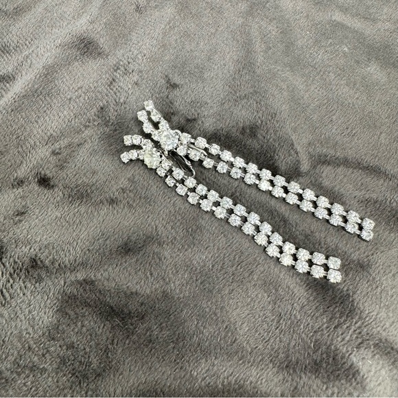 Beautiful Vintage Diamond (cubic zirconium) Bangles with Matching Earrings - Picture 3 of 6